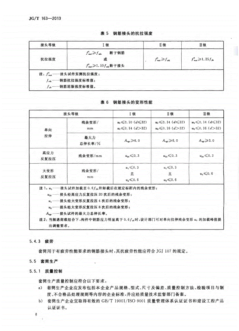 JG/T163-2013鋼筋機(jī)械連接用套筒圖片